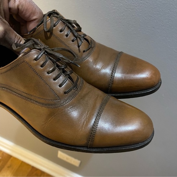 Salvatore Ferragamo Dress Shoes Brown Sz 7.5 - Picture 12 of 16